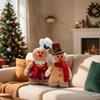 2pcs Cute Gingerbread Mans Gnome Decoration Men's And Women's Plush Set For Christmas Xmas, Indoor And Outdoor Decoration