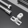 Stainless Steel Shower Door Pivot Hinge Cabinet Clip Glass Insert Bathroom Hardware Fixing Clamp Heavy Duty Metal Household