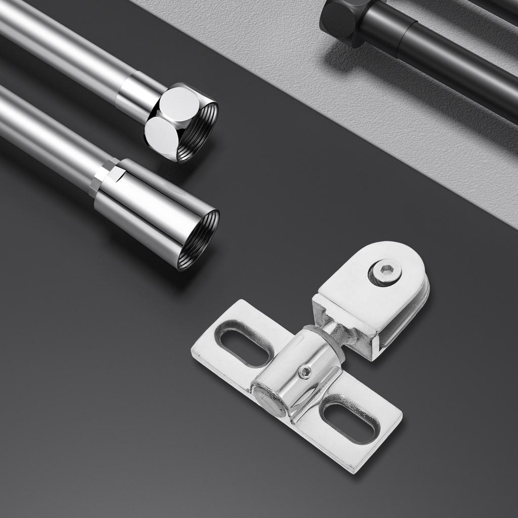 Stainless Steel Shower Door Pivot Hinge Cabinet Clip Glass Insert Bathroom Hardware Fixing Clamp Heavy Duty Metal Household