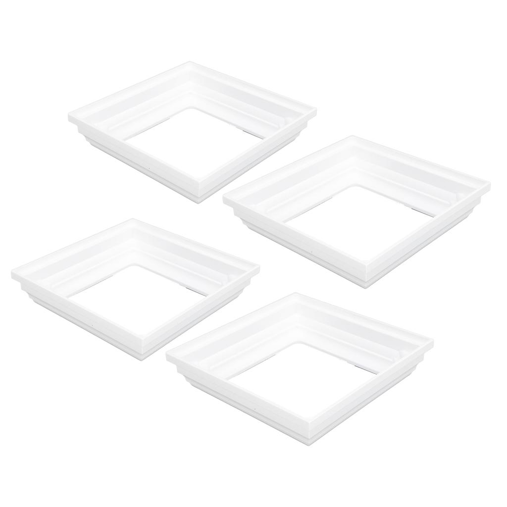 4PCS Split Type Vinyl Post Skirt Deck Column Base Cover 4x4 Inch Post Sleeve Decorative Trim for
