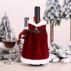 Creative Christmas Wine Bottle Cover Velvet Dress Clothes Set Wine Bottle Ornaments Bag Xmas Party Dinner Table Decoration Gifts