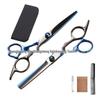 Stainless Steel Hairdressing Scissors Set: Flat, Serrated, Thinning, and Lace Shears for Styling.