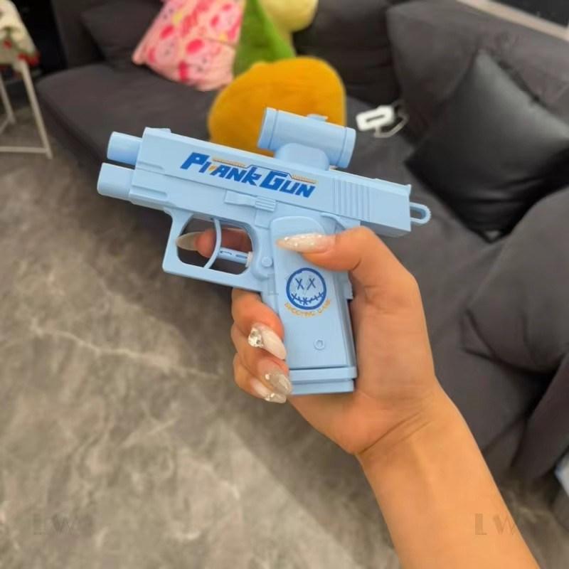 Kreative doppelseitige Rückwärts-Wasserspritzpistole Sommer-Tricktaktiken Doppeldirektionale Wasserspritze Mini-Wasserpistole