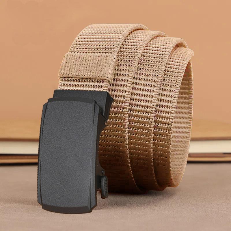 New Belt  Men's Automatic Buckle  Nylon Tactical Braided Belt  Middle Aged and Young People Outdoor Belt Belt Belt