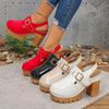 Women'S Sandals Chunky High Heels Opentoe Block Dress Bridal Party Wedding Sandals Womens Slides Womens Saltwater Sandals Size 8