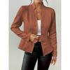 BITCED Women's Vintage Casual Solid Color Print Autumn Winter Long Sleeve Jackets & Coats