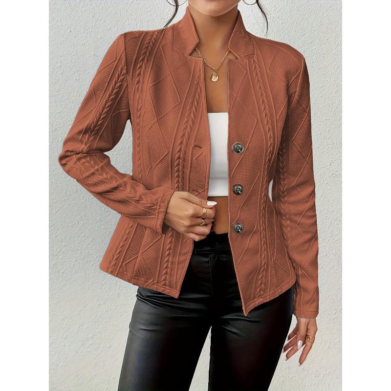 BITCED Women's Vintage Casual Solid Color Print Autumn Winter Long Sleeve Jackets & Coats
