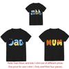 Mum Dad and MINI Little Cartoon Print T-shirt Family Matching Clothes Father and Son Women Clothes Daddy  T Shirt Short Sleeve