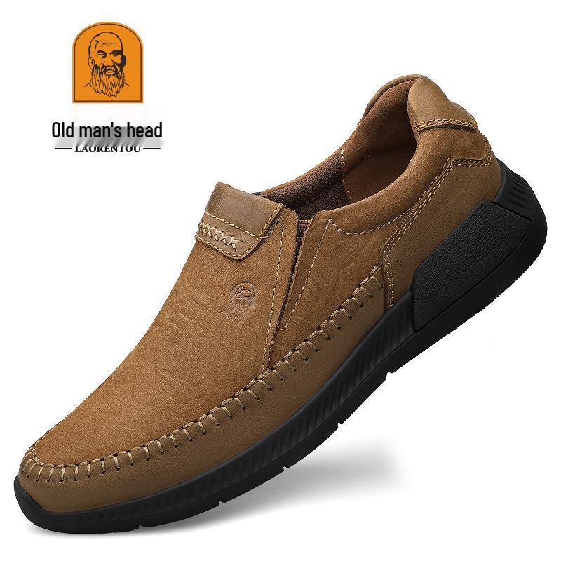 Laoren Tou Men s Large Slip-On Leather Hiking Shoes 44