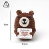 Positive Crochet Dog Doll With Affirmation Card Home Room Decoration Funny Handmade Plush Wool Doll Ornaments Christmas Gifts