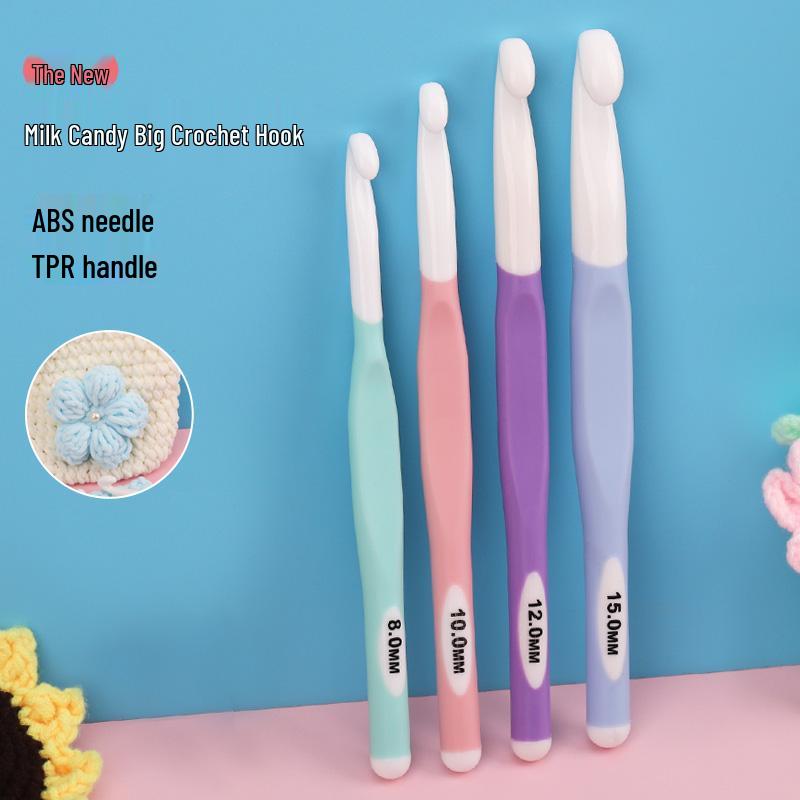 Thickened Non-Slip Crochet Hook for Handmade DIY Knitting - Soft Handle Tool for Scarves and Sweaters