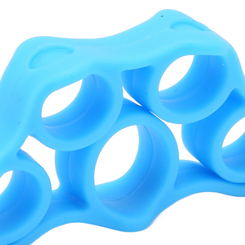 2pcs Silicone Finger Exerciser Improve Finger Dexterity High Flexibility Hand Grip Strengthener Hand Resistance Bands for Elderly Light Blue 6.6LB