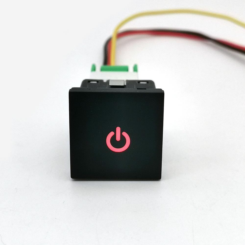 1PC DC12V Car LED DRL Camera Power ON off Fog Light Switch Button with wire For Golf 6 Jetta MK6 Scirocco Touran 2006 - 2012