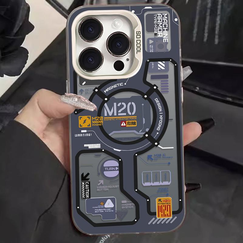 Luxury Circuit Label Phone Case For IPhone 17 17E 16E 16 15 14 13 12 11 Pro Max 16 Plus Bumper Shockproof Hard Cover Cases
