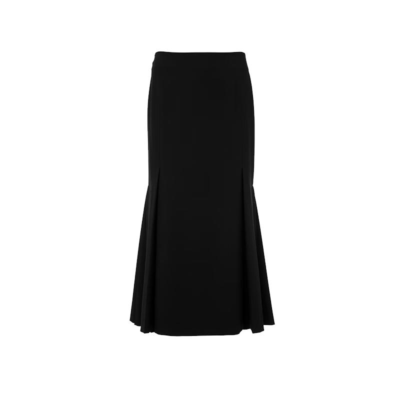 LANCY High-Waisted Fishtail Mid-Length Skirt S