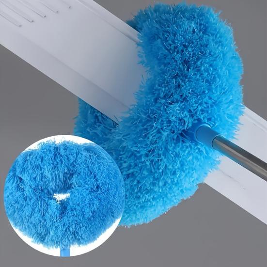 Flexible Cleaning Duster with Extension Pole Reusable Design Ceiling Fan Duster Multi-purpose Dusting Tool