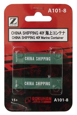 Rokuhan Z Spur CHINA SHIPPING 40f Seecontainer A101-8 (2 Stücke)