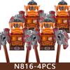 Medieval Castle Soldier Figures Building Blocks Knight Orc Warrior Dragon Wolf Animals Battle Flags Accessories Bricks Toys Boys