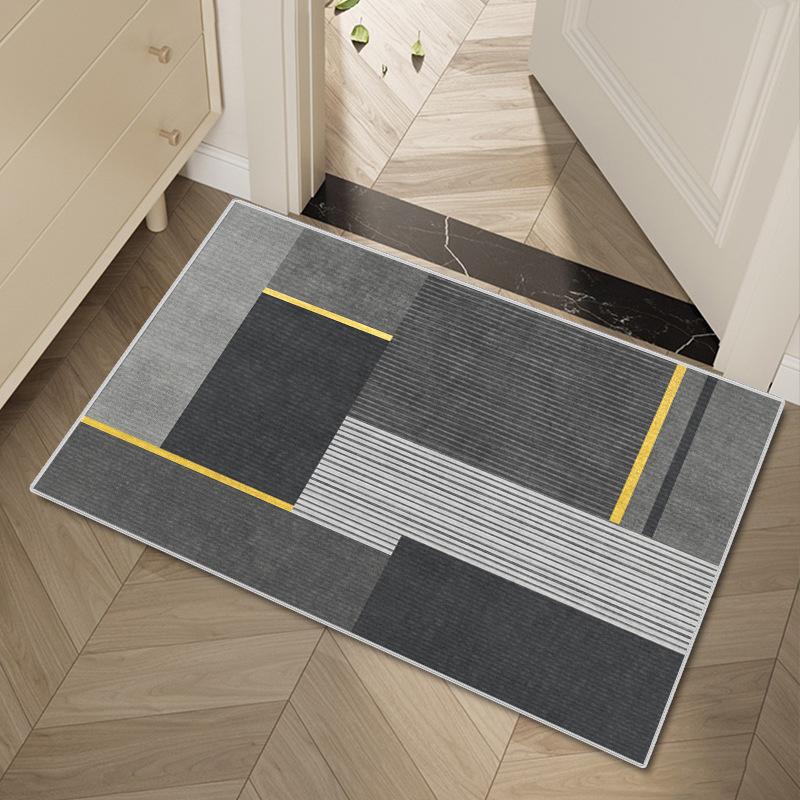 

Современные и простые бархатные коврики с кристаллами, водопоглощающие и нескользящие коврики, бытовые коврики для входной двери большой площади