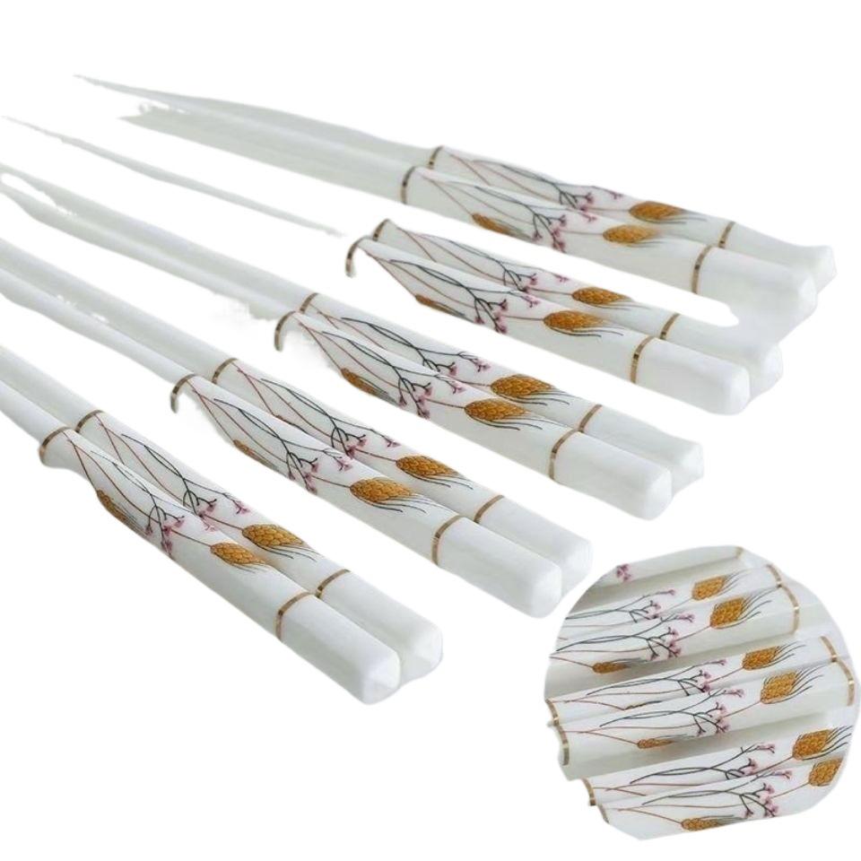 Premium Mold-Proof, Anti-Slip, High-Temp Resistant Bone China Ceramic Chopsticks