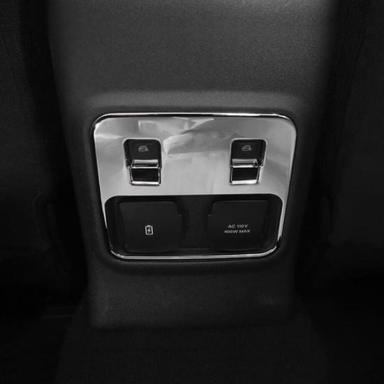 For -2024 Ford Bronco ABS Chrome Rear Window Lift Control Switch Cover Trim