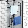 Black metal towel rack