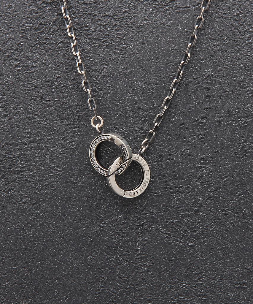 Royal Piece Twin Ring Pendant Necklace
