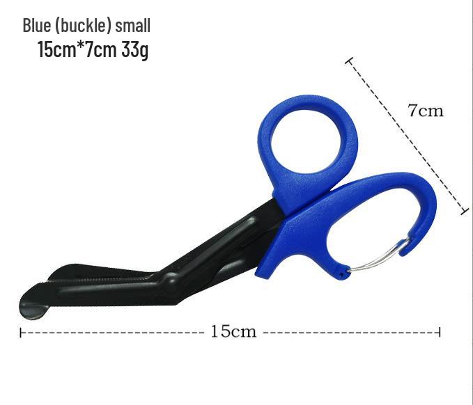 Stainless Steel 19CM Scissors: Gauze, Canvas, EMT Bandage, Curved Tip, Tape.