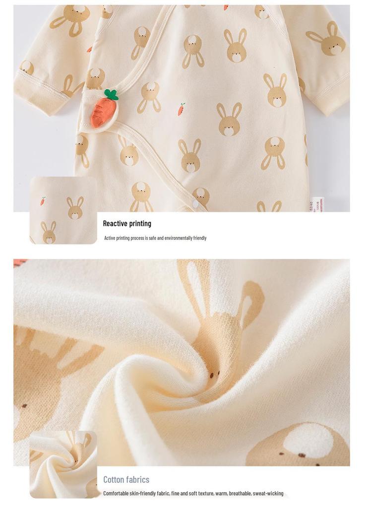 Newborn Baby Cotton Romper: A-Class Spring & Fall Pajamas, Boneless Crawling Onesie