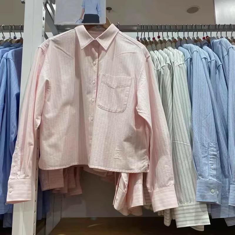 

Spring 2026 Women s Oxford Boxy Shirt / Long Sleeve Casual Jacket 484928 Large