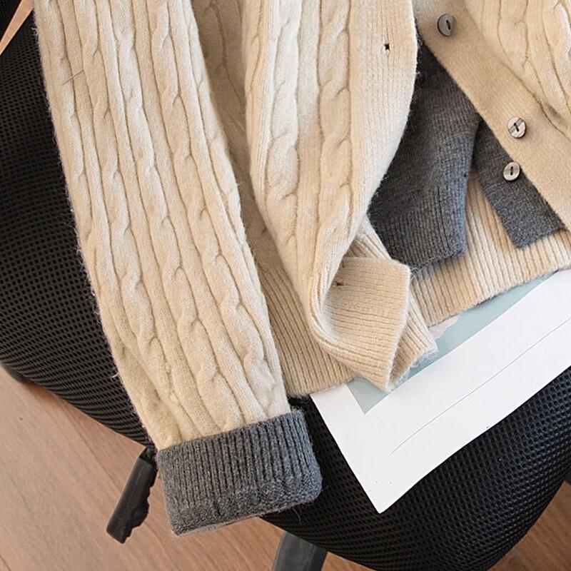 SIBASHE Women's Color Block Faux Two-Piece Knit Cardigan