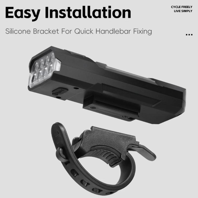 Waterproofs Bike Headlight 4 Light Modes Bright Front Bicycles Light Night Cycling Bike Light for Mountain Cycling