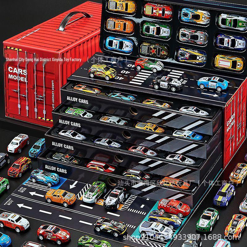 Douyin Inertia Car Gift Set: 48 Diecast Alloy Cars in Premium Box