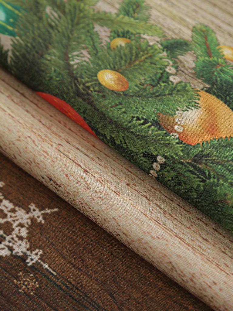 Christmas Curtains 82 Inch Winter Bedroom Window Drapes Tree Xmas Curtains for Living Room