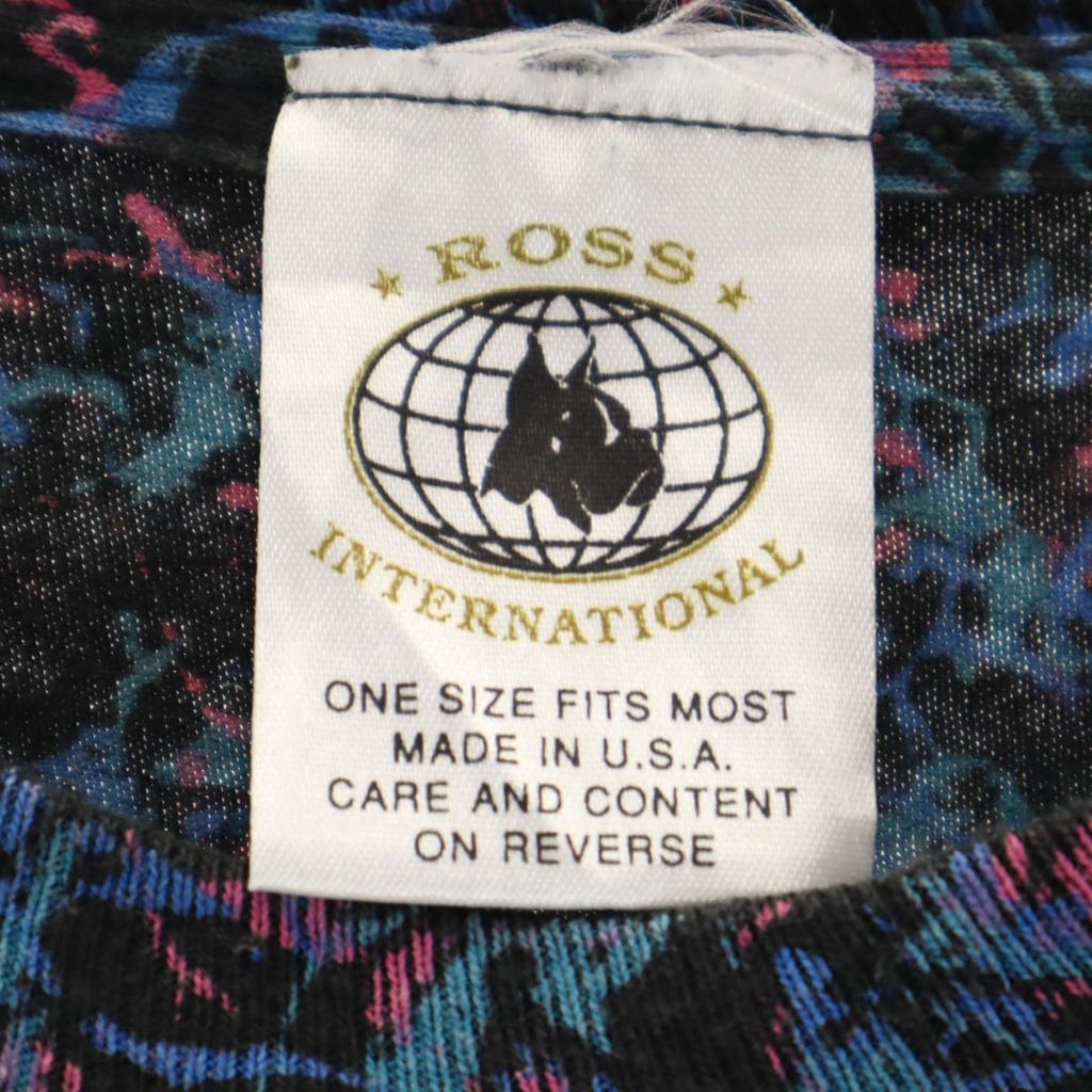 ROSS INTERNATIONAL 90s Made In USA Old Overall Handle Short Sleeve T-shirt Men's Used