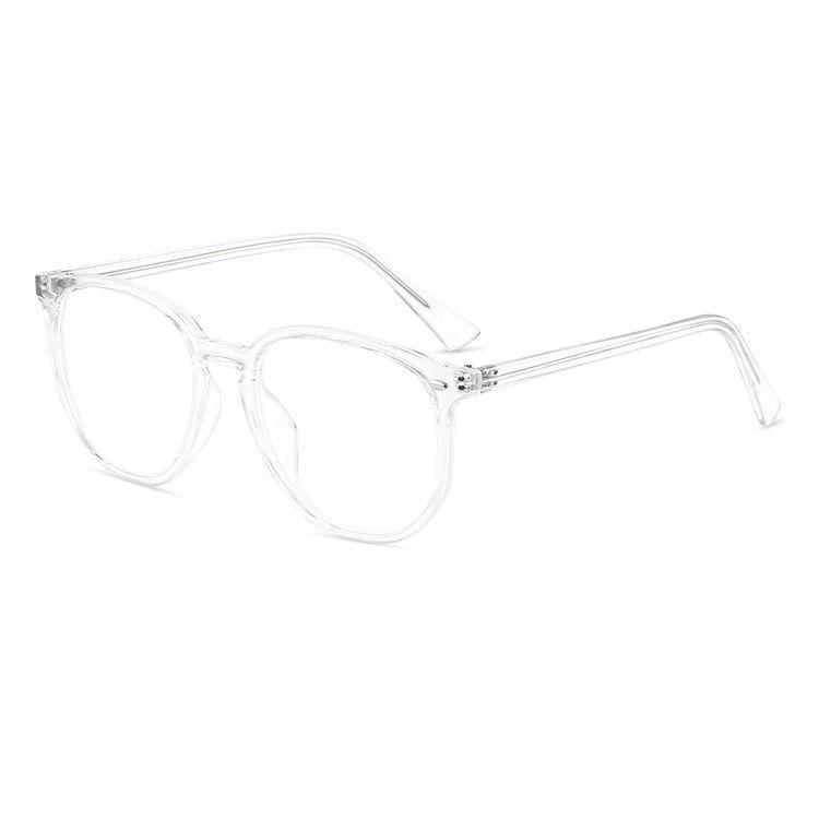 Anti-Blue Flat Mirror Plain Artifact Polygonal Glasses Large Frame Glasses