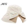 Packable Sun Hat Summer Hat, Rear Bowknot Wide Brim Cycling 360 Hiking Degree Protection UV Fisherman for Outdoor Travel-friendly