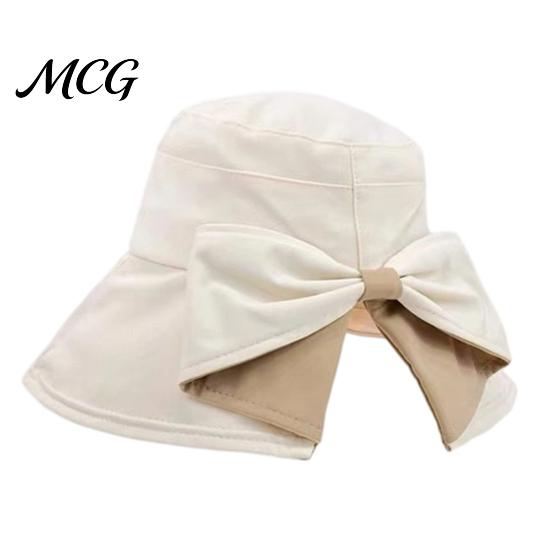 Packable Sun Hat Summer Hat, Rear Bowknot Wide Brim Cycling 360 Hiking Degree Protection UV Fisherman for Outdoor Travel-friendly