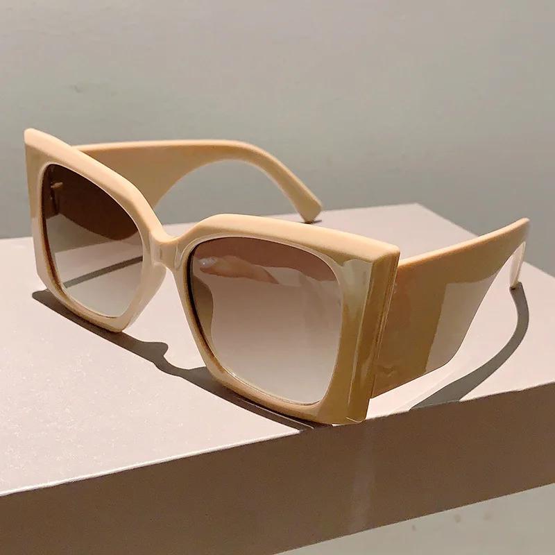 

Big Frame Cat Eye Butterfly Sunglasses Women Vintage Trendy Sun Glasses Punk Oversized Luxury Brand Design Wide Leg Shades UV400