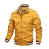 Men's Casual Sports Jacket, Stand-up Neck Zipper Jacket European and American Zipper Jacket