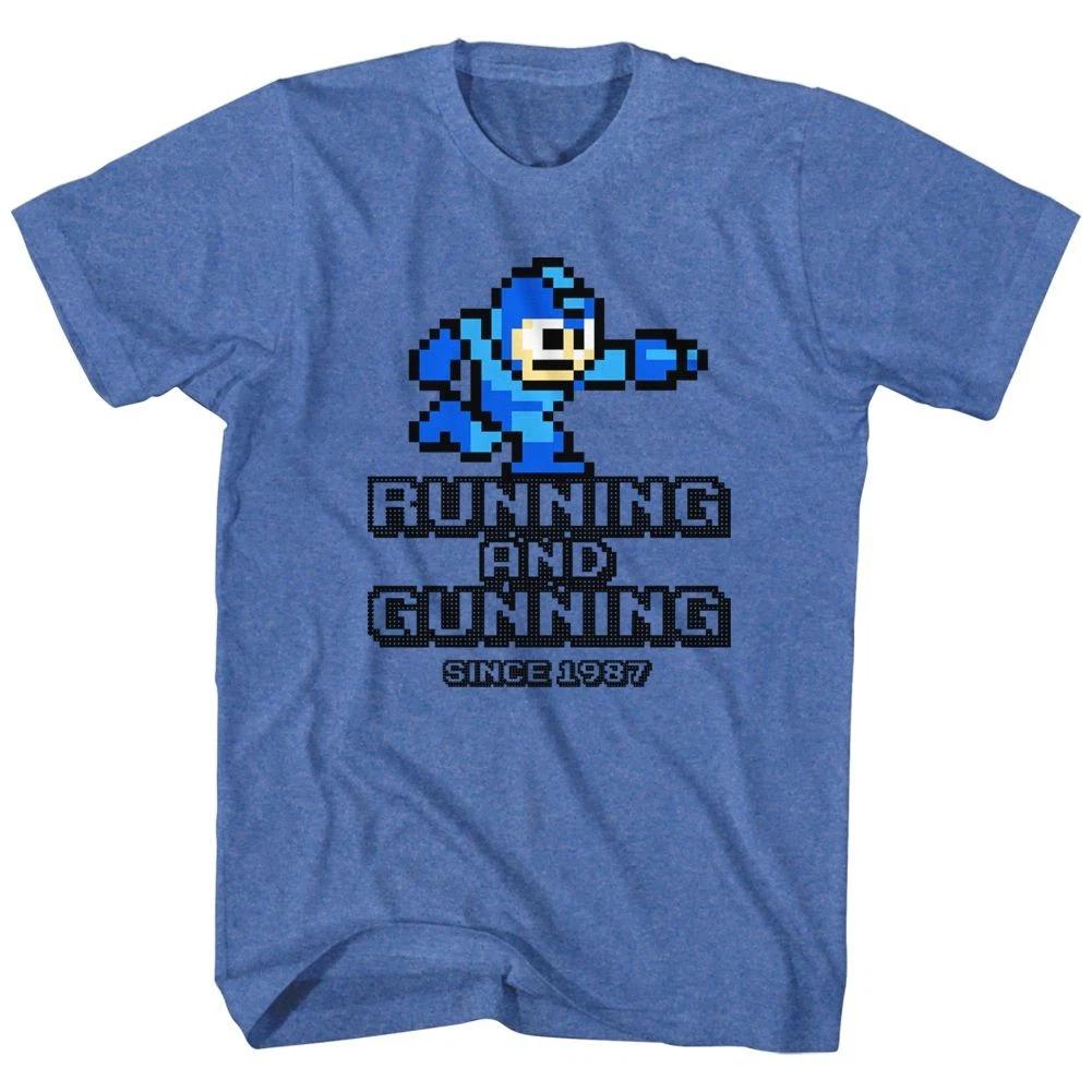 Mega Man - Running & Gunning - Short Sleeve - Heather - - Children s T-shirt 100