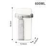 600Ml Salad Oatmeal Cup Breakfast Double Cup Cereal Nut Yogurt Container Set With Dressing Holder Fork Meal Preparation