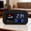 Cross-Border Multifunctional Weather Clock: Color Screen, Perpetual Calendar, Temperature & Humidity Monitor, Backlight, Alarm, Smart Features.