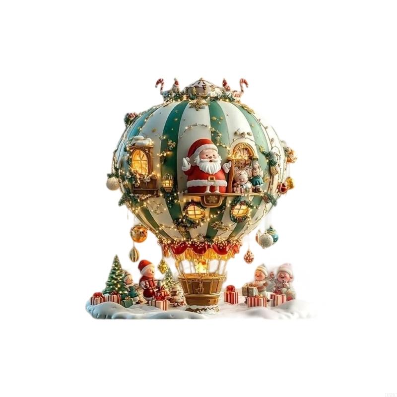 

User Friendly Santa And Tree Acrylic Decoration Efficient Christmas Hanging Art For Indoors Use
