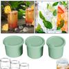 3Pcs Ice Tray Silicone Hollow Ice Lid Cubes Mold with Cylinders for 30/40 Oz