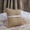 Lace Bow Ring Pillow Vintage European Style for Wedding Engagement Decoration Jewelry Rings Cushion Vintage Burlap Jute Cushion