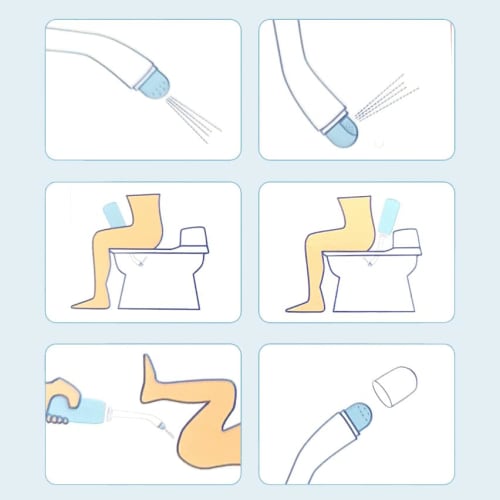 Easy and Convenient! Multi-purpose Irrigator, 350ml, for Enema, Vaginal Cleansing, Colon Cleansing, and Delicate Care. Unisex, Manual Pump.