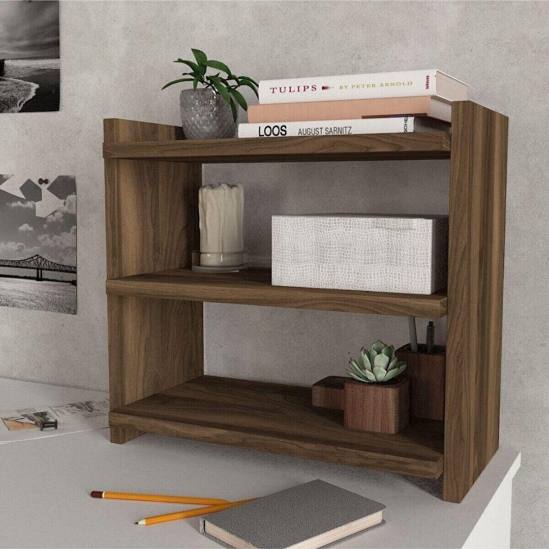 

Многофункциональная полка для столешницы из орехового дерева