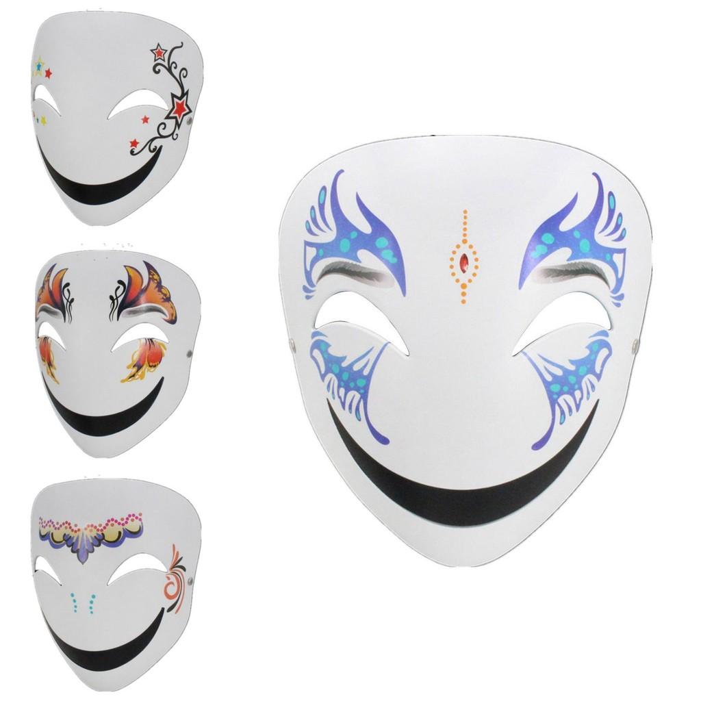 Barevná anime pryskyřičná maska na Halloween s designem hvězdné koruny motýla
