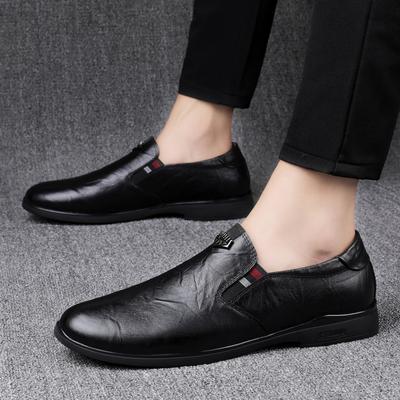 2024 Brand Genuine Leather Mens Casual Shoes Luxury Brand Soft Loafers Men Moccasins Social Business Slip On Black Driving Shoes